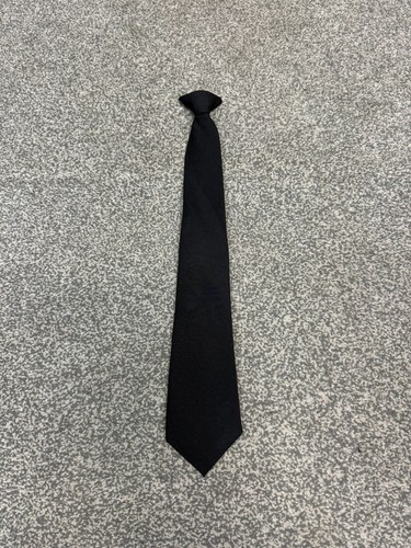 Black clip tie polyester - black,