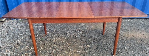 Teak extending dining table - extending,