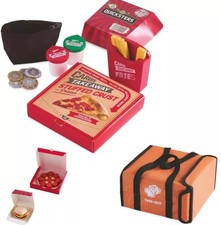 Wooden Pizza with Box and Bag