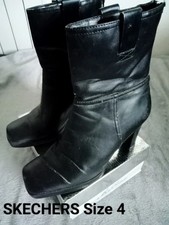Ladies black Skechers square