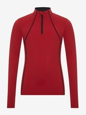 LeMieux Young Rider Childrens Base Layer - Chilli Red | Breathable, UV50+