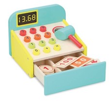 Wooden Cash Register Shop Till Toy Creative Imagination Kids Childrens Gift Play