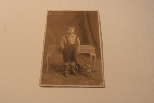 Young boy with toy pony - young, &