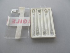 6 Gisela Graham glass teardrop icicles Christmas tree decorations baubles