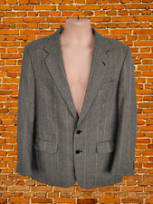 VINTAGE BROWN DOGTOOTH SUIT JACKET COAT SIZE UK 40R WOOL MENS SINGLE BREASTED