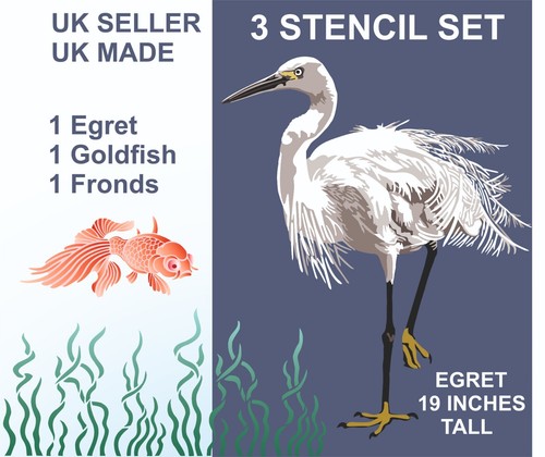 Large 19ins bird stencil - large, set