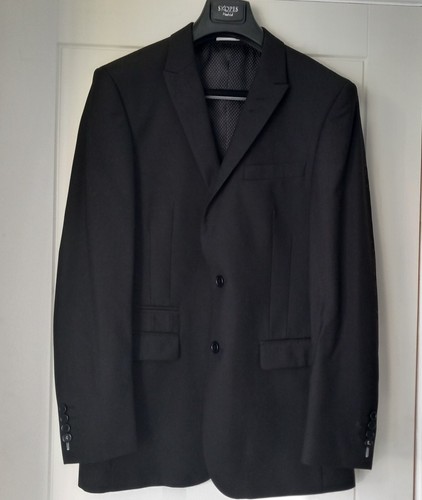 Men black suit - black, jacket: