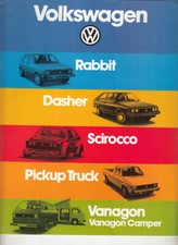 1979 VOLKSWAGEN RANGE 12p US Brochure RABBIT DASHER PICKUP CAMPER - Golf Passat