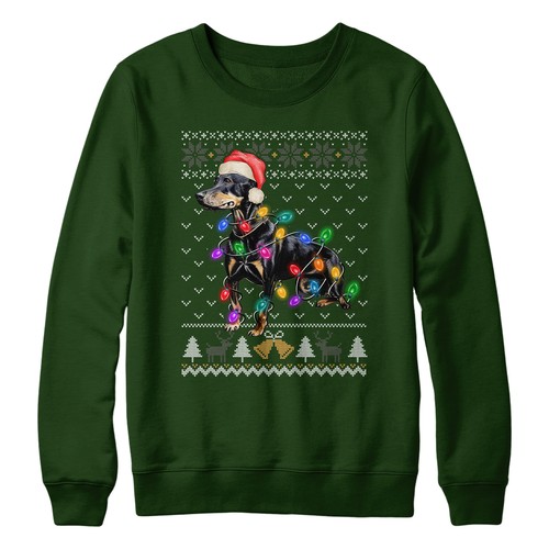 Doberman christmas sweatshirt - doberman,