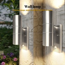 Modern Outdoor Wall Light PIR Motion Sensor GU10 Up Down Exterior Sconce IP44