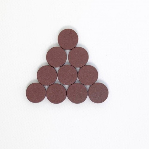 Wooden discs 15mm brown 100 - 15mm,