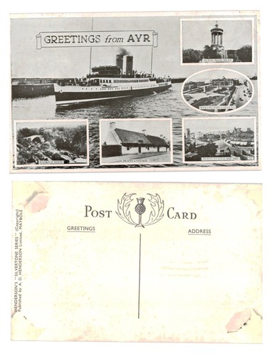 Vintage postcard ayr - vintage,