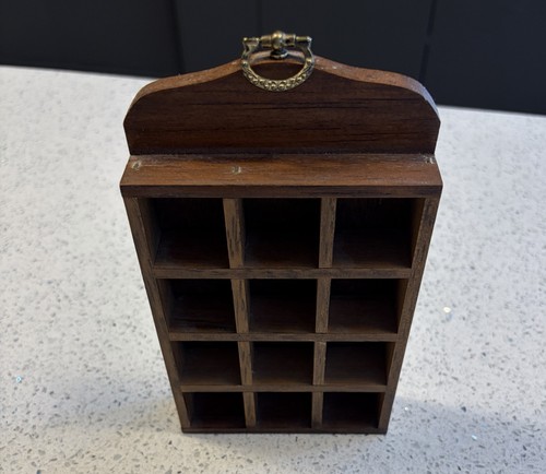 Wooden vintage thimble display - wooden,