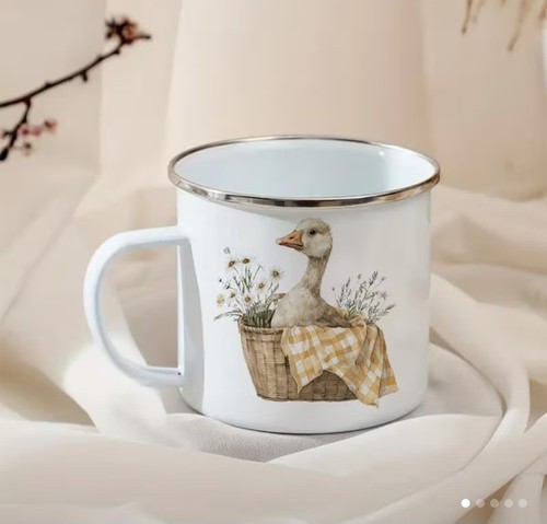 Enamel cup vintage - enamel,