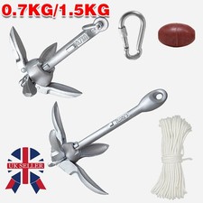 1.5KG Folding Grapnel Boat Anchor with 20m Rope and Buoy Marine Anchor for UK