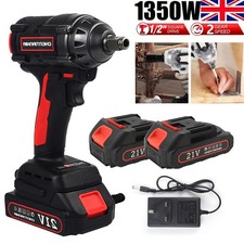 3000RPM 21V Heavy Duty Cordless Electric Impact Wrench Drill Gun Ratchet Driver