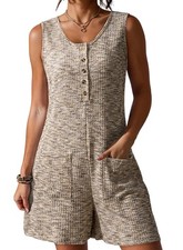 Ladies Button Sleeveless