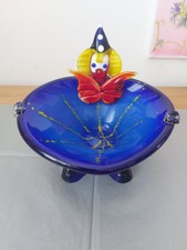 glass clown Bowel.rare Heavy Vintage 