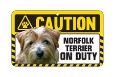 Dog Sign Caution Beware - Norfolk Terrier