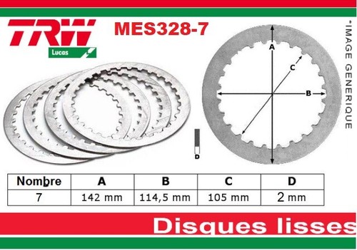 Set smooth clutch disc - set,