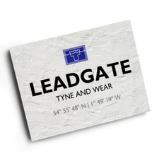 A4 PRINT - Leadgate, Tyne and Wear - Lat/Long NZ1159