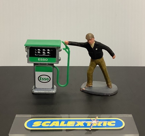 Vintage green esso petrol pump - vintage,