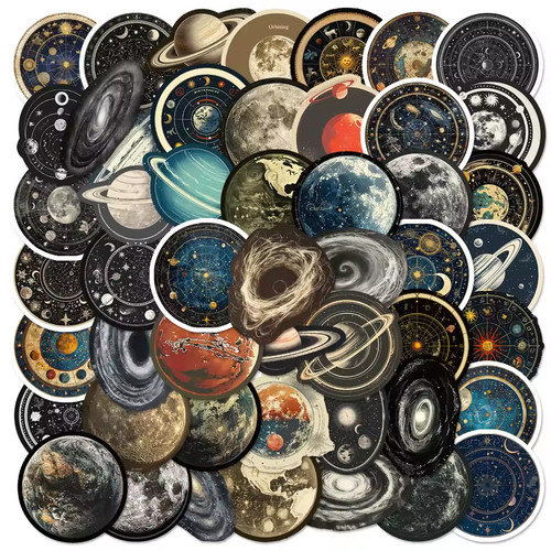 50pcs universe stickers - universe, space