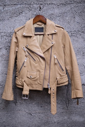 All saints leather - jacket, uk8