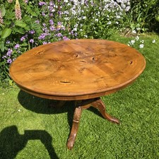 Antique Georgian Mahogany  Oval Tilt Top Side/Coffee Table. Inlaid. 