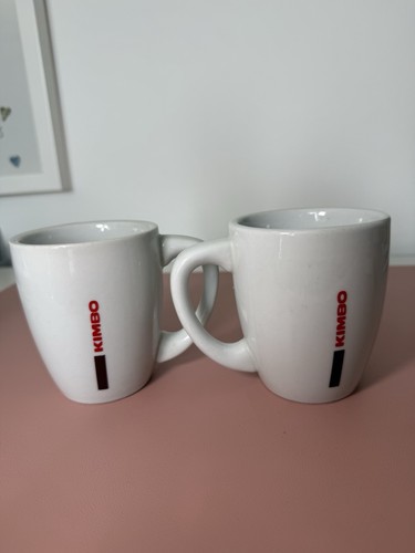 Kimbo coffee mugs pair white - kimbo,