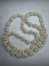 genuine seed pearl multi strand necklace long high lustre