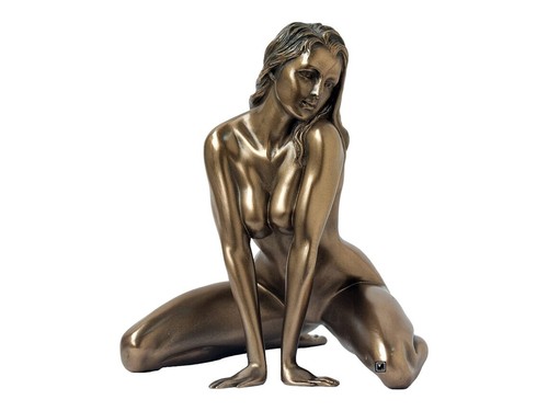Nude naked female kneeling - nude,
