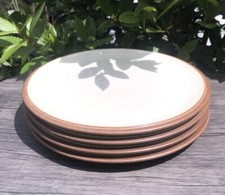 Set Of 4 Denby  Langley Energy Cinnamon Dinner Plates 10” In Excellent Condition