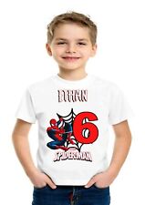 Personalised Spider Birthday T-Shirt Celebration  Boys Ideal Gift