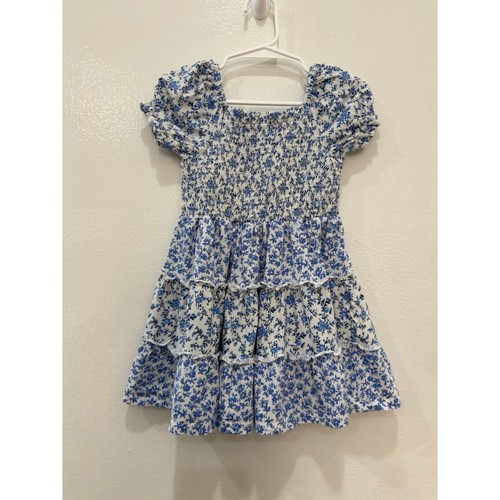 Girls blue white floral - blue, &