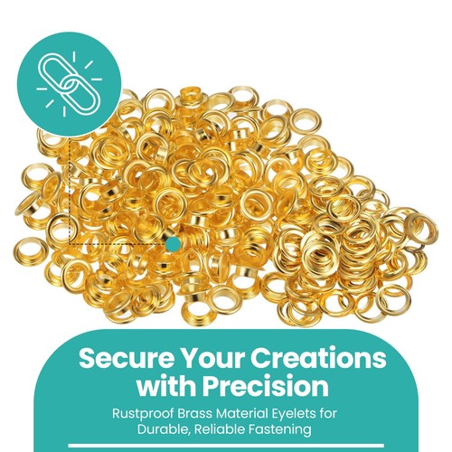 Brass metal eyelet with washer - metal,