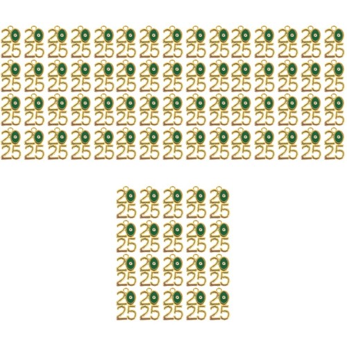 80pcs metal 2025 number charms - 80pcs,