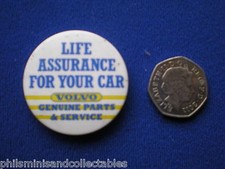 Volvo ' Life Assurance '  pin badge   1970's