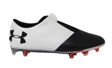 Under Armour UA Spotlight Black Leather FG Mens Black/White Football Boots