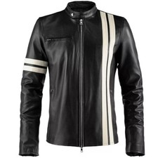 Mens Cafe Racer Black Leather