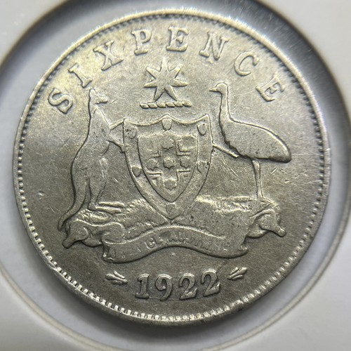 1922 sixpence coin good fine - coin,