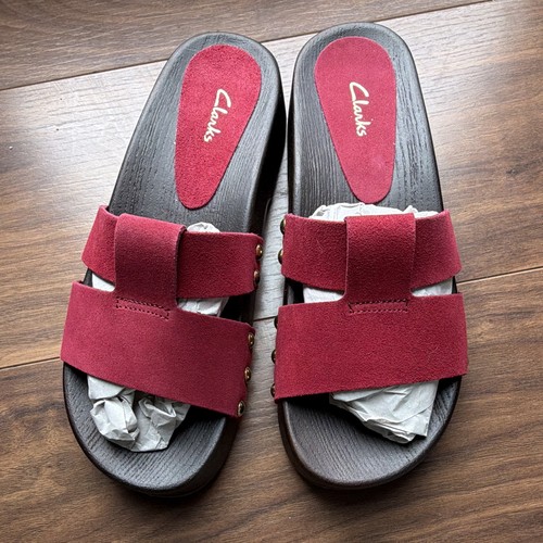 Clarks belazza clog burgundy - belazza,