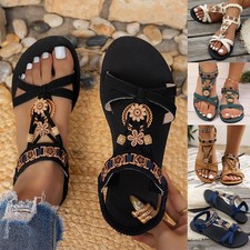 Ladies Sandals PU Leather Slip