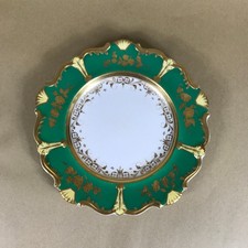 Antique Davenport Gilded Plate Encrusted Flowers Filigree Decoration 276