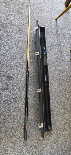 Black hard case snooker cue - black,