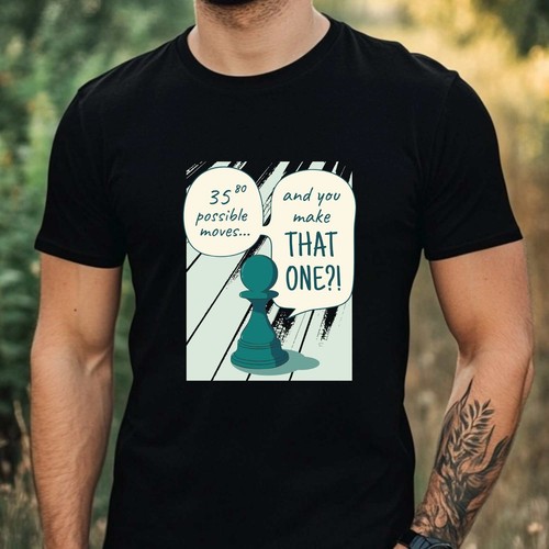 Mens funny chess - motif, cotton
