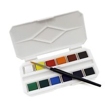 STUDIO 22 Pocket Travel Watercolour Paint 12 Colour Half Pan Box Set