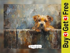 Adorable Dog, Oil Painting
