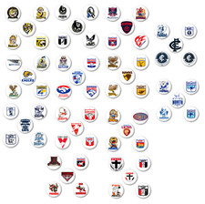 VFL AFL Football Badge Button