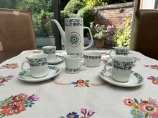 Studio J&G Meakin 4 Cup & Saucer Coffee Set With Coffee Pot, Jug & Sugar Bowl